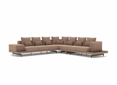 Modern Upholstered furniture Corner sofa L-shape new Coffee table Living room Luxury